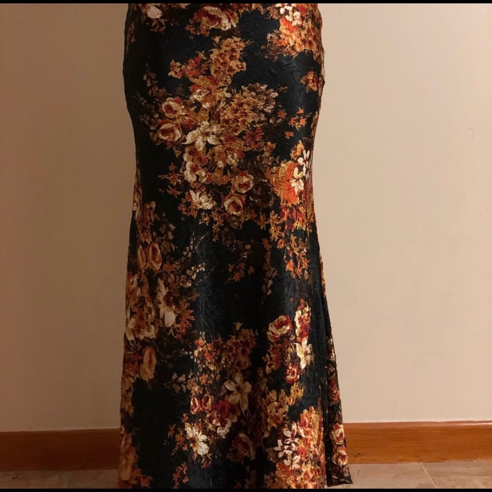 Satin mermaid skirt maxi long silk